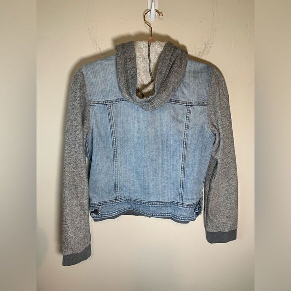 American Eagle denim hooded jacket size M - Picture 2 of 9